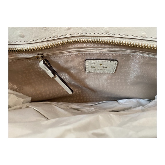 Brand New Luxurious Beige Leather Large Designer Tote Bag by Kate Spade - Picture 10 of 11
